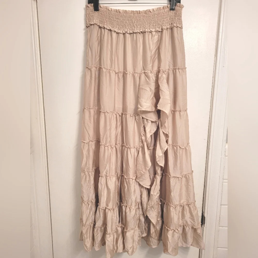 NEW Entro Cream Maxi Skirt, M - Picture 2 of 12
